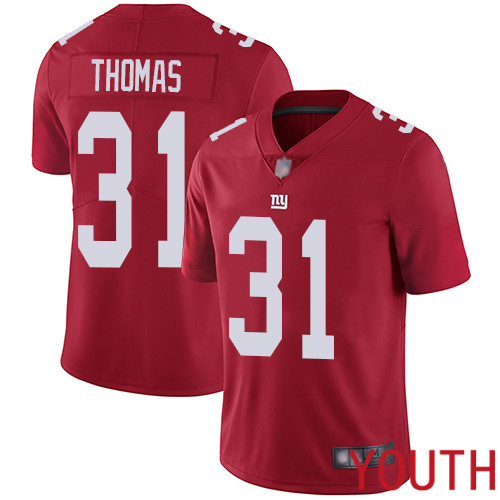 Youth New York Giants 31 Michael Thomas Red Limited Red Inverted Legend Football NFL Jersey